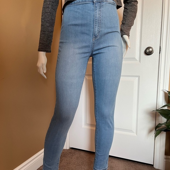 Women's Light Blue High-Waisted Jeans - Picture 1 of 6